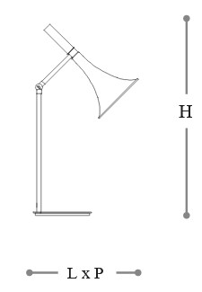 Dimensions of the Baffo Incanto Italamp pendant lamp